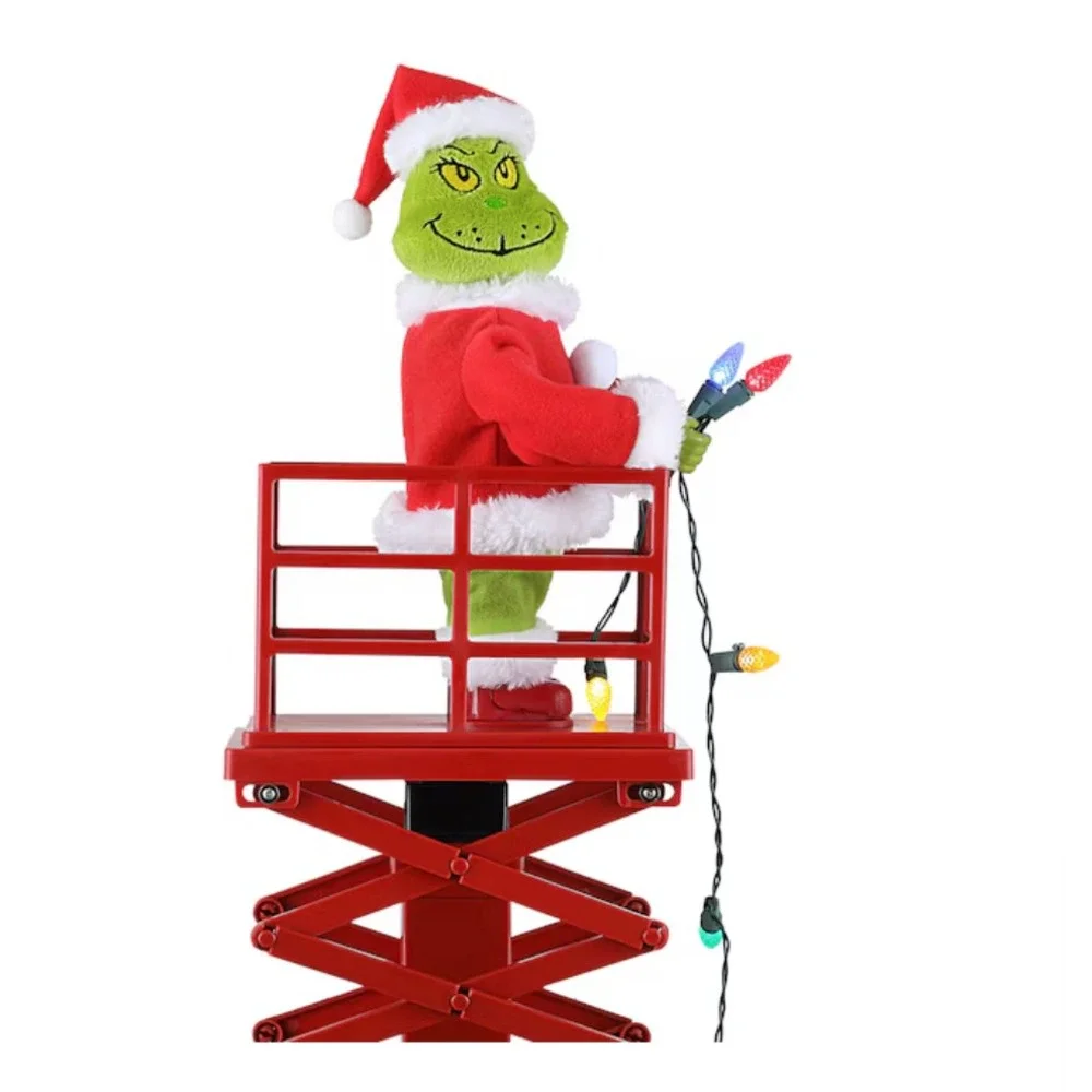 Mr.‎ Christmas Grinch w/ Max Scissor Lift 50 inch Animated Musical Holiday Decor